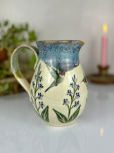 Load image into Gallery viewer, #28 Larkspur & Hummingbird Pitcher & Cup Set