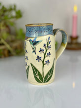 Load image into Gallery viewer, #42 Larkspur &amp; Hummingbird Stein Mug
