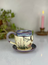 Load image into Gallery viewer, #30 Echinacea &amp; Lavender Cappuccino Cup
