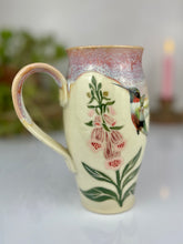 Load image into Gallery viewer, #62 Foxglove &amp; Hummingbird Travel Mug
