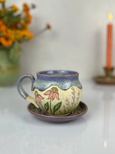 Load image into Gallery viewer, #52 Echinacea &amp; Lavender Speckled cappuccino Mug
