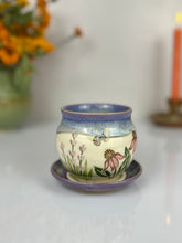 Load image into Gallery viewer, #51 Echinacea &amp; Lavender Cappuccino Mug
