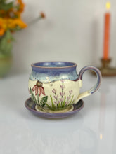 Load image into Gallery viewer, #51 Echinacea &amp; Lavender Cappuccino Mug
