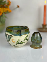 Load image into Gallery viewer, #27 Luna Moth &amp; Vine Matcha Bowl Set
