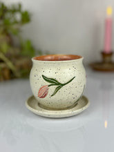 Load image into Gallery viewer, #35 Lily Cappuccino Cup + Lid
