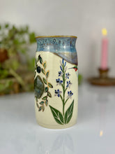 Load image into Gallery viewer, #29 Larkspur &amp; Hummingbird Labradorite Vase
