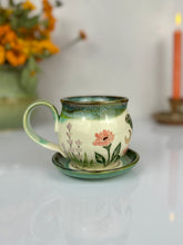 Load image into Gallery viewer, #54 Luna Moth Garden Cappuccino Mug
