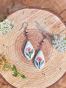 Pink Poppy Earring & Pendant Set