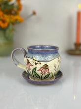 Load image into Gallery viewer, #51 Echinacea &amp; Lavender Cappuccino Mug
