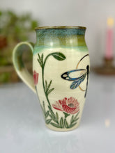 Load image into Gallery viewer, #60 Dragonfly &amp; Poppy Travel Mug
