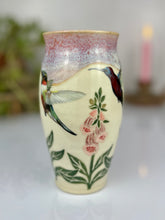 Load image into Gallery viewer, #62 Foxglove &amp; Hummingbird Travel Mug
