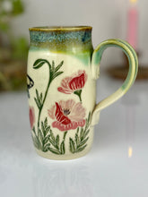 Load image into Gallery viewer, #47 Dragonfly &amp; Poppy Stein Mug
