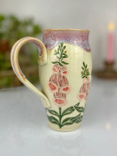 Load image into Gallery viewer, #58 Dragonfly &amp; Foxglove Travel Mug
