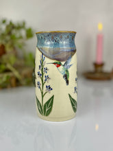 Load image into Gallery viewer, #29 Larkspur &amp; Hummingbird Labradorite Vase
