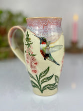 Load image into Gallery viewer, #62 Foxglove &amp; Hummingbird Travel Mug

