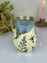 Load image into Gallery viewer, #28 Larkspur &amp; Hummingbird Pitcher &amp; Cup Set
