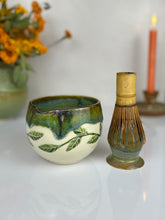 Load image into Gallery viewer, #27 Luna Moth &amp; Vine Matcha Bowl Set
