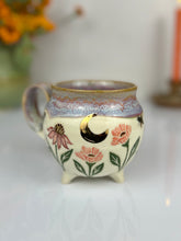 Load image into Gallery viewer, #42 Pink Poppy &amp; Echinacea Moon Cauldron Mug
