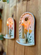 Load image into Gallery viewer, #11 Sun &amp; Moon Botanical Candle Sconce Set
