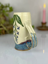 Load image into Gallery viewer, #43 Larkspur &amp; Hummingbird Stein Mug
