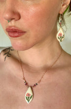 Load image into Gallery viewer, Pink Poppy Earring &amp; Pendant Set
