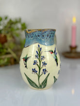 Load image into Gallery viewer, #28 Larkspur &amp; Hummingbird Pitcher &amp; Cup Set
