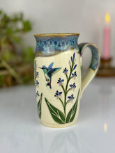 Load image into Gallery viewer, #43 Larkspur &amp; Hummingbird Stein Mug
