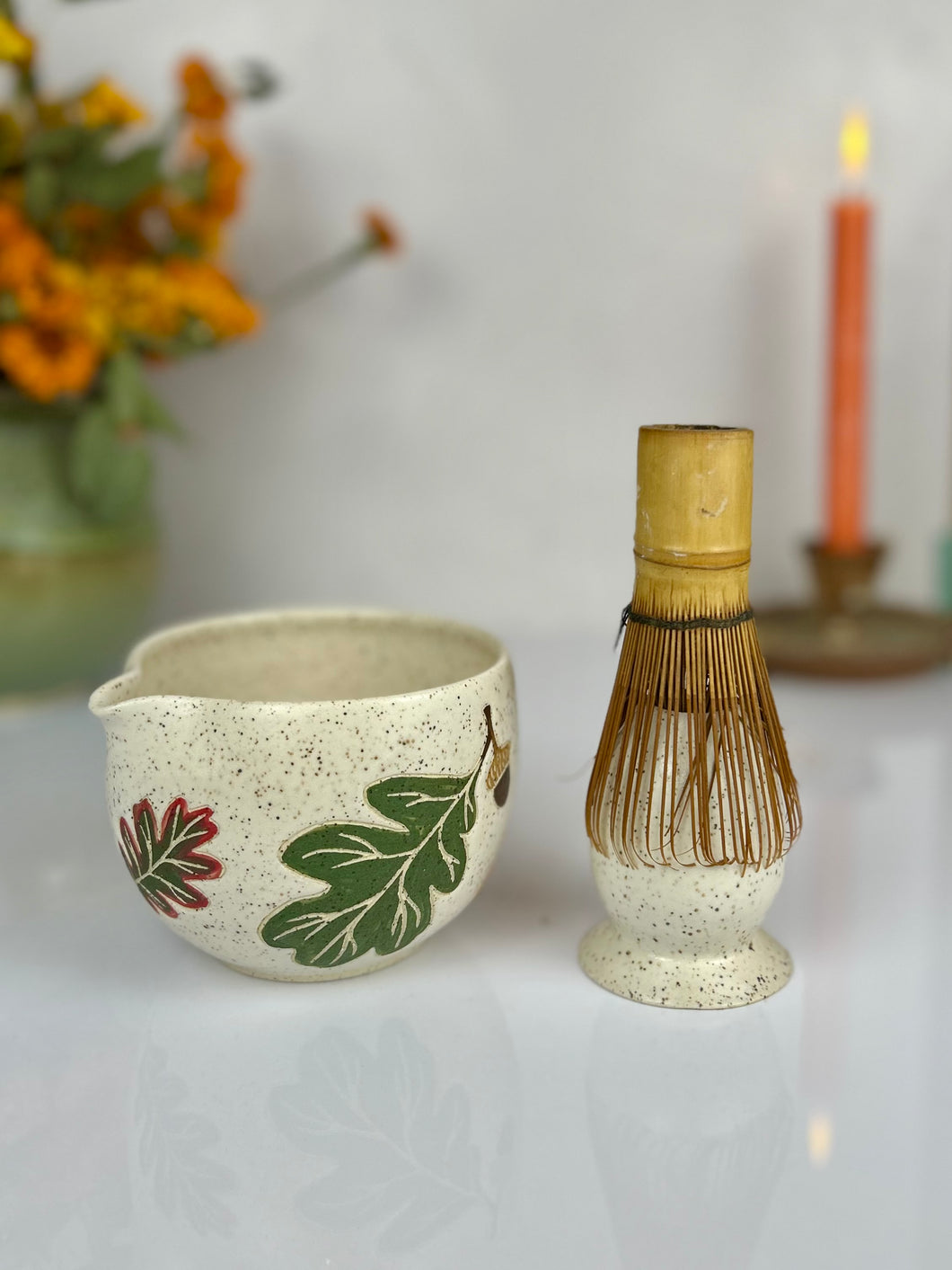 #28 Autumn Oak Matcha Bowl Set