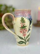 Load image into Gallery viewer, #61 Foxglove &amp; Hummingbird Travel Mug
