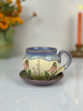 Load image into Gallery viewer, #52 Echinacea &amp; Lavender Speckled cappuccino Mug
