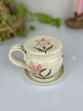 Load image into Gallery viewer, #35 Lily Cappuccino Cup + Lid
