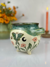 Load image into Gallery viewer, #18 Luna Moth Garden Cauldron Pot
