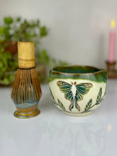 Load image into Gallery viewer, #15 Luna Moth &amp; Vine Matcha Bowl Set
