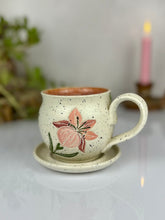 Load image into Gallery viewer, #35 Lily Cappuccino Cup + Lid
