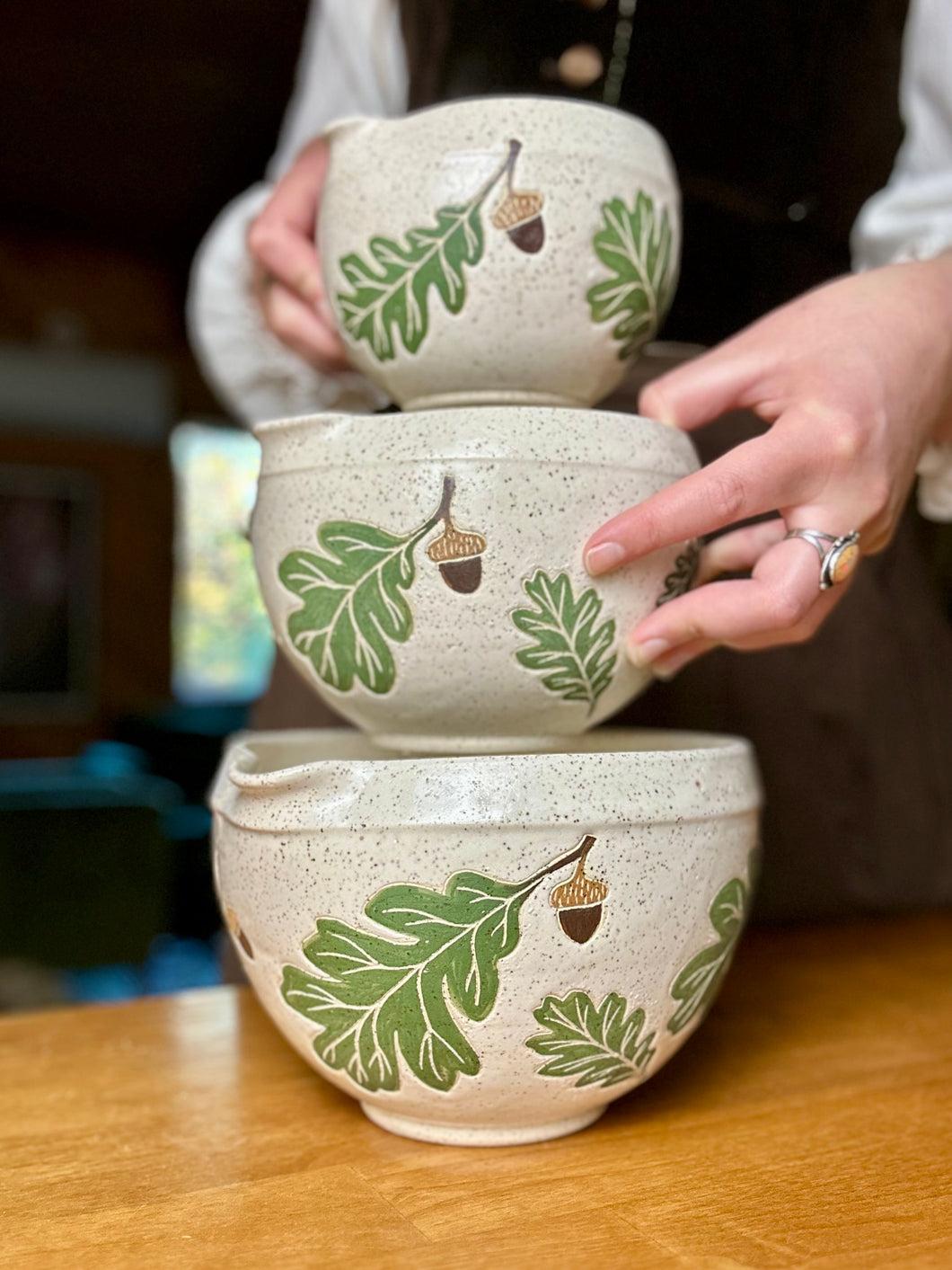 #15 Summer Oak Nesting Mixing Bowls (set of 3)