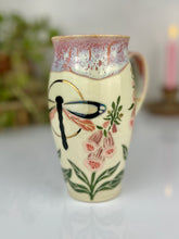Load image into Gallery viewer, #58 Dragonfly &amp; Foxglove Travel Mug
