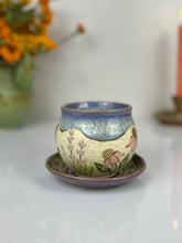 Load image into Gallery viewer, #52 Echinacea &amp; Lavender Speckled cappuccino Mug
