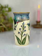 Load image into Gallery viewer, #43 Larkspur &amp; Hummingbird Stein Mug
