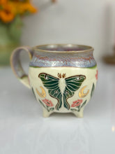 Load image into Gallery viewer, #45 Luna Moth Garden Cauldron Mug
