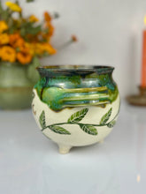 Load image into Gallery viewer, #19 Luna Moth &amp; Vine Cauldron Pot
