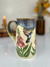 Load image into Gallery viewer, #57 Foxglove + Hummingbird Stein Mug
